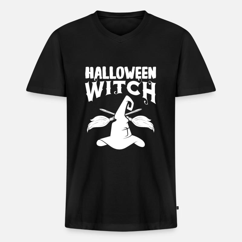 Halloween - Männer Premium Bio T-Shirt mit V-Ausschnitt - Schwarz