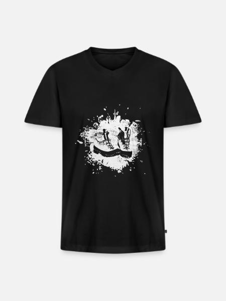 Splashes - Hiking Boots - (2) - Men's Premium Organic T-shirt with V-neck - black