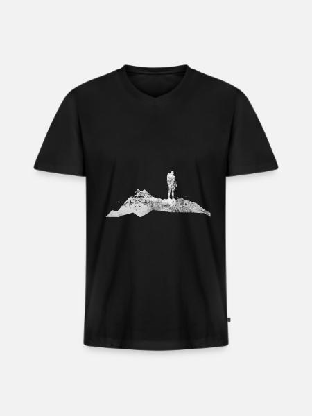 Mountain - Hikers - (4) - Men's Premium Organic T-shirt with V-neck - black
