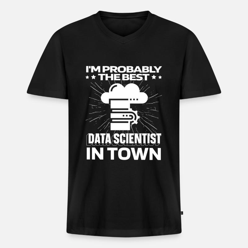 Data Science Data Analyst Server - Men's Premium Organic T-shirt with V-neck - black