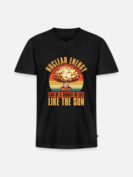 Physics Phyiker Nuclear Physics - Men's Premium Organic T-shirt with V-neck - black