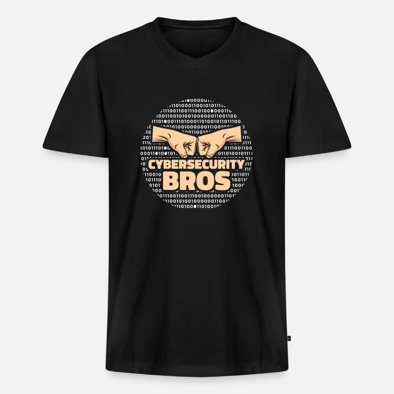 Developer Coder Programmer Security - T-shirt encolure en V Premium bio Homme - noir
