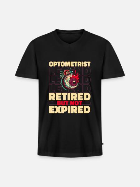 Optician Optician Retired - Men's Premium Organic T-shirt with V-neck - black