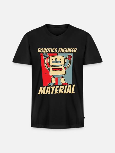Robotics Ai Robot - Men's Premium Organic T-shirt with V-neck - black