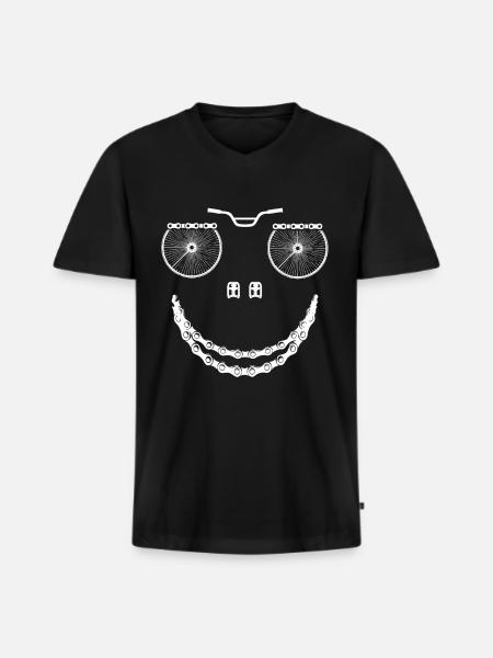 Circulation - (8) - Men's Premium Organic T-shirt with V-neck - black