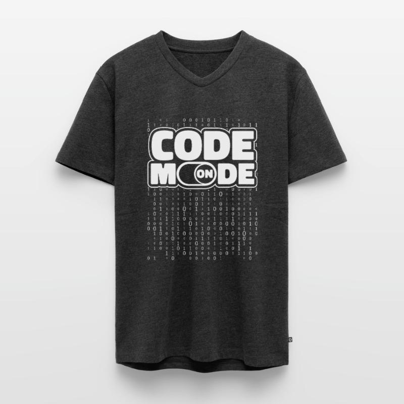 Entwickler Coder Programmierer Männer Premium Bio T-Shirt mit V-Ausschnitt