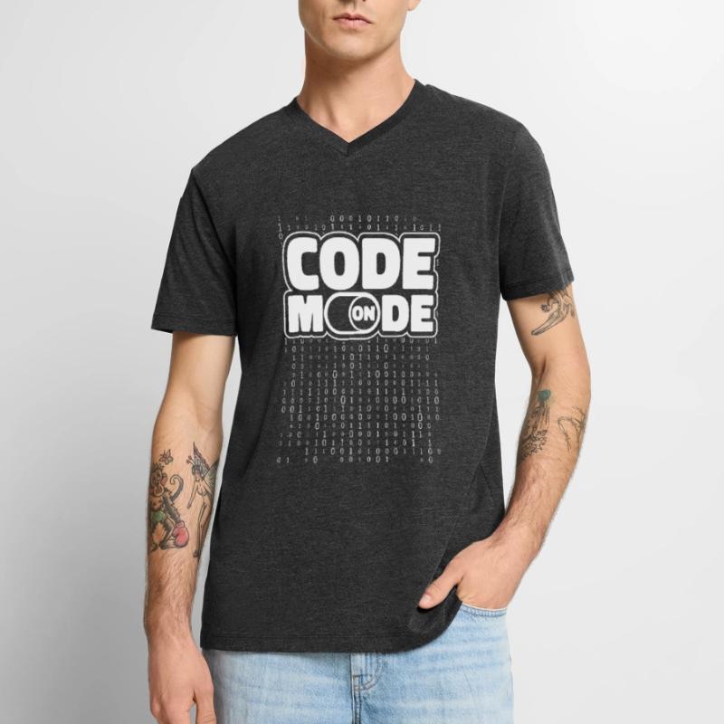 Entwickler Coder Programmierer Männer Premium Bio T-Shirt mit V-Ausschnitt