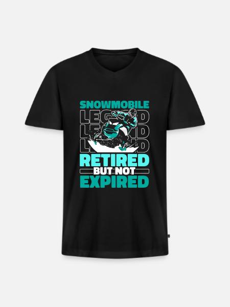 Snowmobile Snowmobiles Retired - Men's Premium Organic T-shirt with V-neck - black