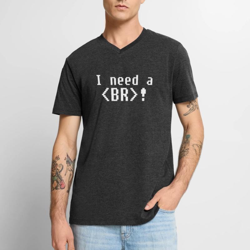 Developer Coder Programmer Humor Men's Premium Organic T-shirt with V-neck