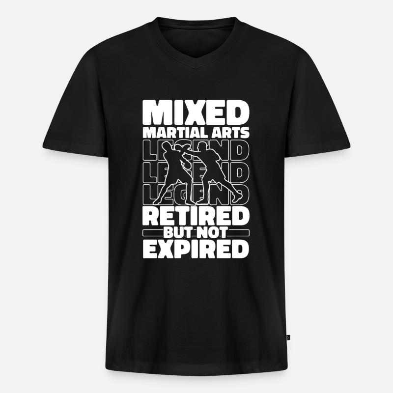 Mixed Martial Arts Im Ruhestand - Männer Premium Bio T-Shirt mit V-Ausschnitt - Schwarz