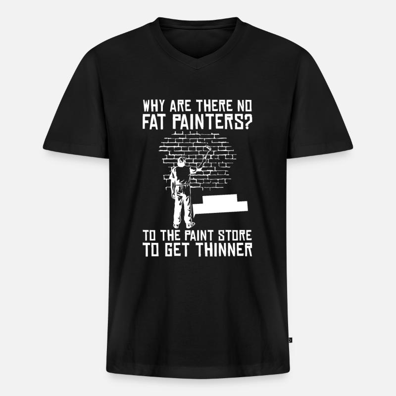 Painter Painter Fun - Men's Premium Organic T-shirt with V-neck - black