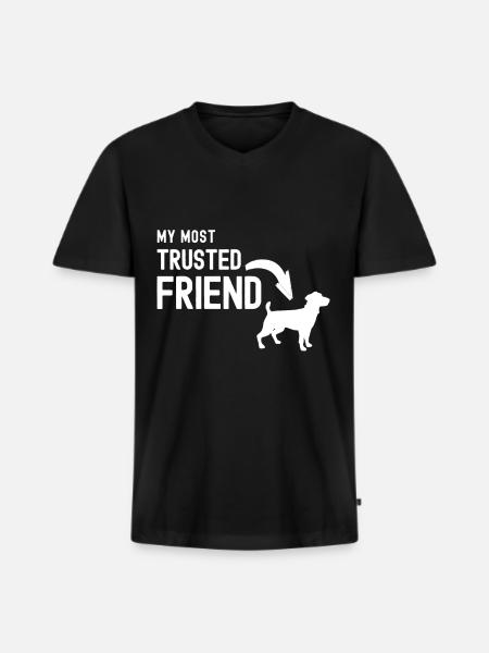 My most loyal friend - Men's Premium Organic T-shirt with V-neck - black