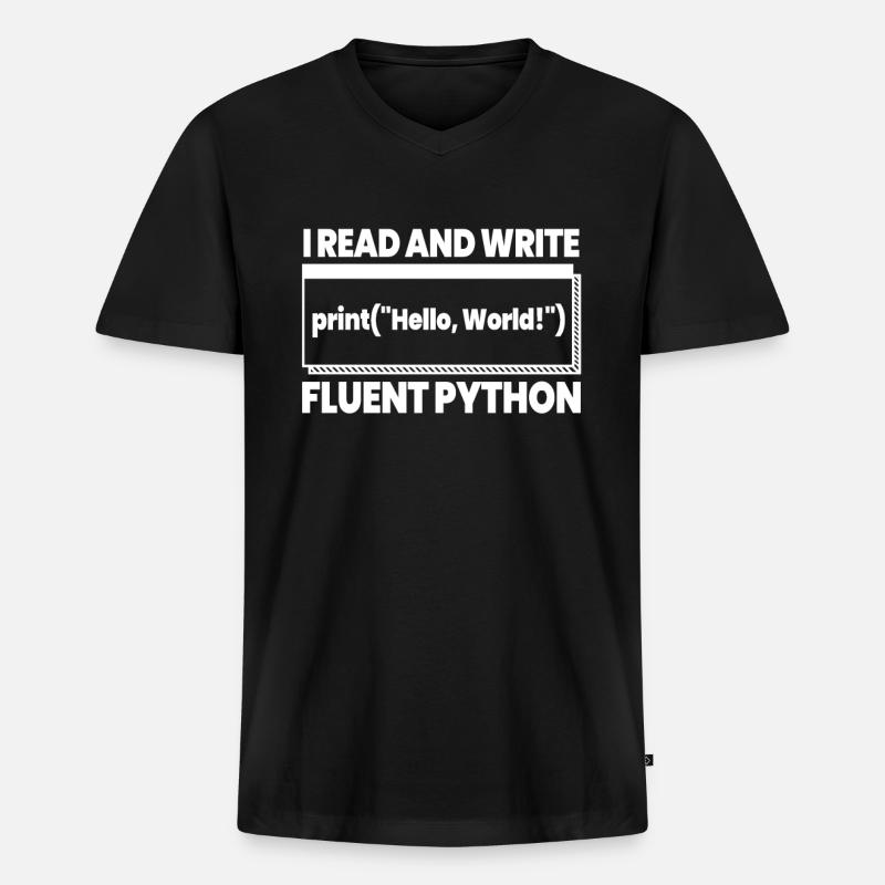 Développeur Coder Programmeur Drôle - T-shirt encolure en V Premium bio Homme - noir