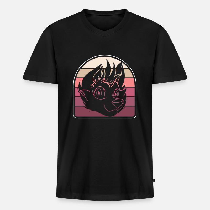 Furry Fandom Fursuits Cool - Männer Premium Bio T-Shirt mit V-Ausschnitt - Schwarz
