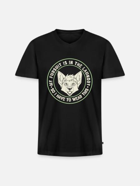 Furry Fandom Fursuits Funny - Men's Premium Organic T-shirt with V-neck - black