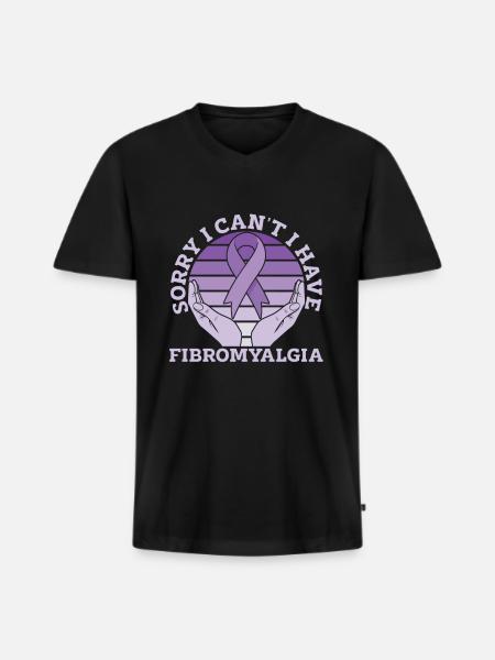 Fibromyalgia rheumatism hands - Men's Premium Organic T-shirt with V-neck - black