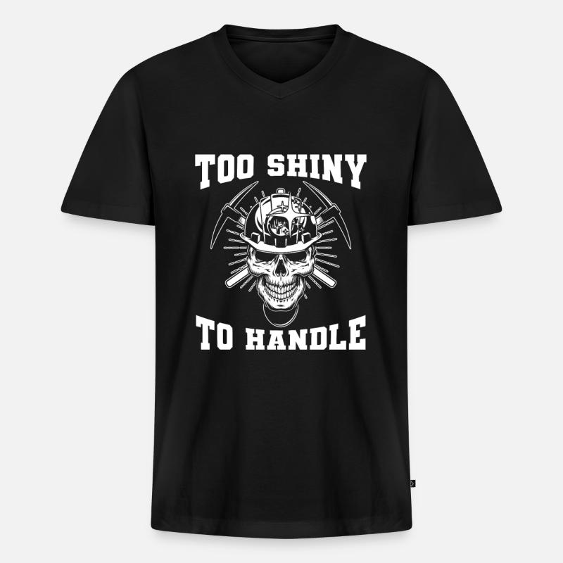 Engineer Mining Engineer - Men's Premium Organic T-shirt with V-neck - black