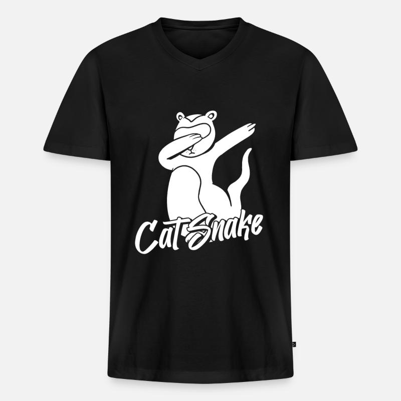 Frettchen Iltis - Männer Premium Bio T-Shirt mit V-Ausschnitt - Schwarz