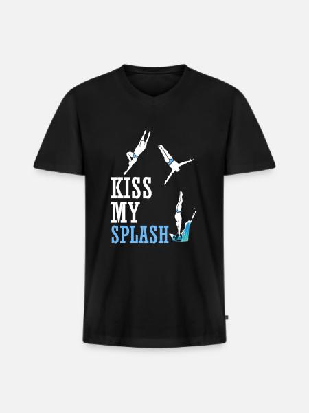 Diving Jumper Funny - Men's Premium Organic T-shirt with V-neck - black