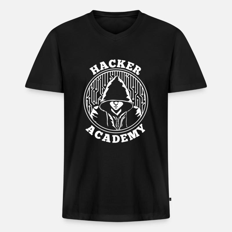 Developer Coder Programmer - Men's Premium Organic T-shirt with V-neck - black