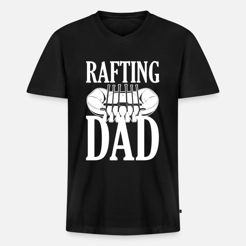 Rafting Wildwasser Rafting - Männer Premium Bio T-Shirt mit V-Ausschnitt - Schwarz