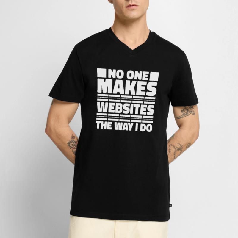Web Entwickler Webdeveloper Witzig Männer Premium Bio T-Shirt mit V-Ausschnitt