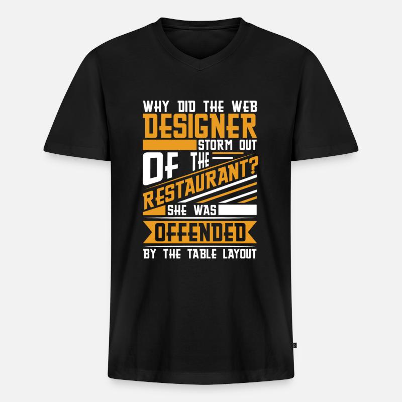 Web Entwickler Webdeveloper Witzig - Männer Premium Bio T-Shirt mit V-Ausschnitt - Schwarz