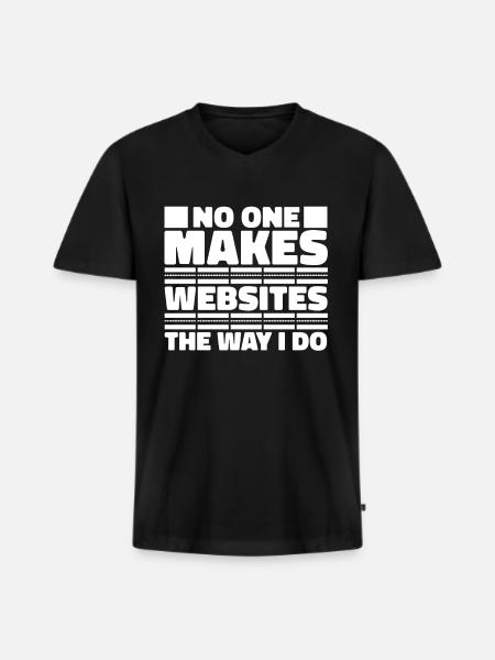 Web Developer Web Developer Funny - Men's Premium Organic T-shirt with V-neck - black