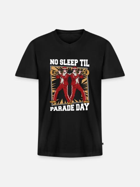 marching band, trombone, parade - Men's Premium Organic T-shirt with V-neck - black