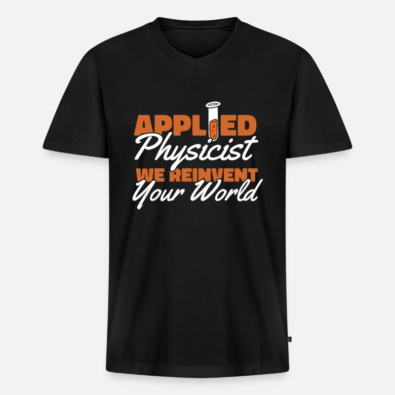 Physics Physique Cool Applied Physics - Men's Premium Organic T-shirt with V-neck - black