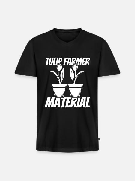 Tulips Tulips - Men's Premium Organic T-shirt with V-neck - black