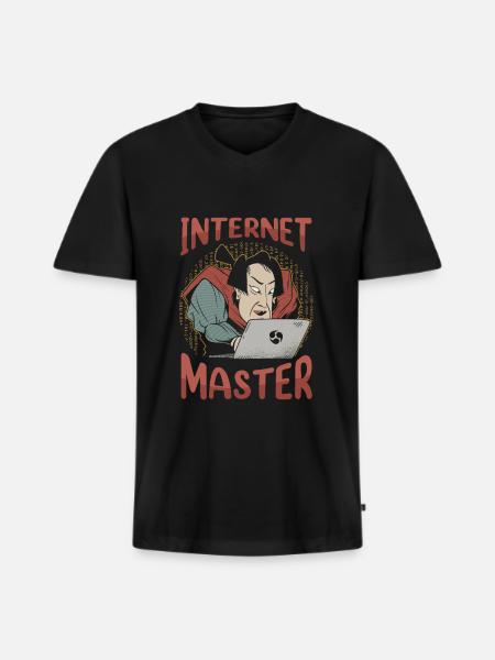 Web Entwickler Webdeveloper Meister - Männer Premium Bio T-Shirt mit V-Ausschnitt - Schwarz