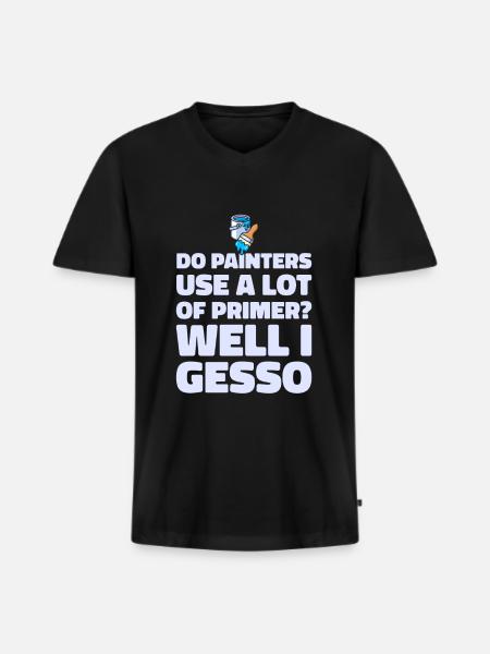 Painter Varnisher Funny - Men's Premium Organic T-shirt with V-neck - black