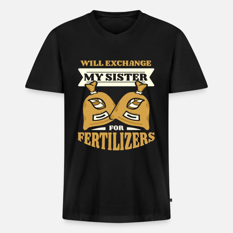 Hobbygärtner Garten Witzig - Männer Premium Bio T-Shirt mit V-Ausschnitt - Schwarz
