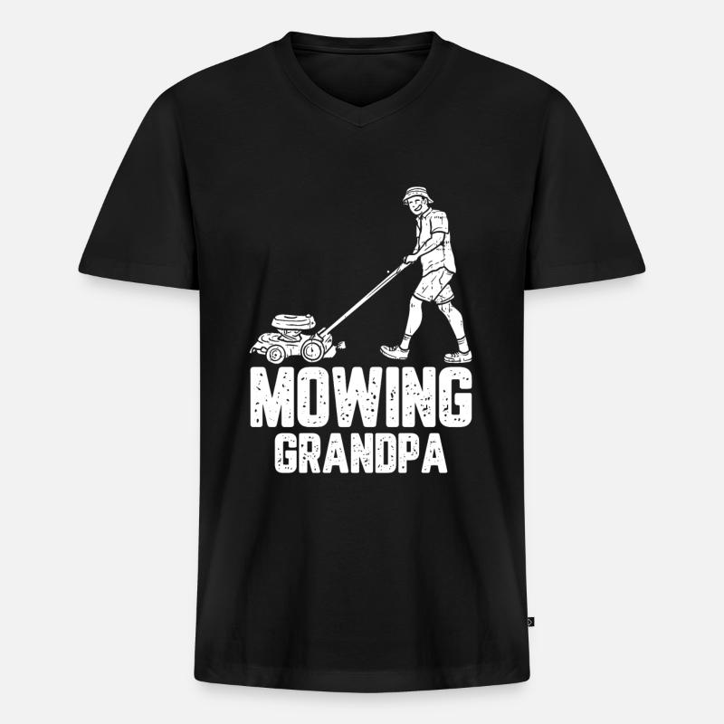 Hobbygärtner Garten Garten Opa - Männer Premium Bio T-Shirt mit V-Ausschnitt - Schwarz