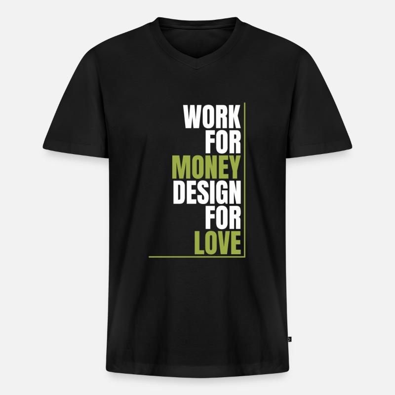 Web Entwickler Webdeveloper Liebe - Männer Premium Bio T-Shirt mit V-Ausschnitt - Schwarz