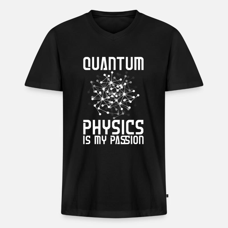 Physics Phykes Devotion Quantum Physics - Men's Premium Organic T-shirt with V-neck - black