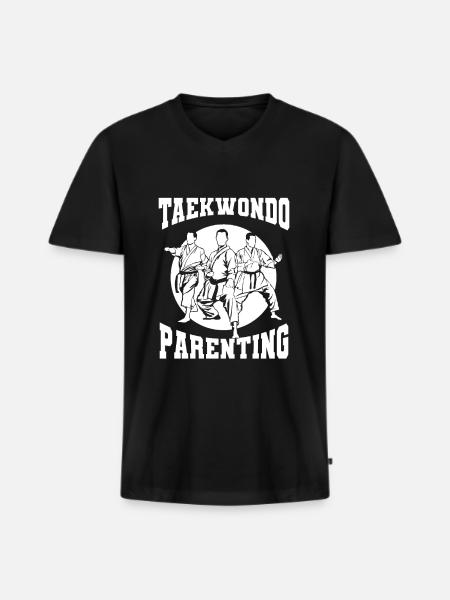 Taekwondo Taekwondo Vater - Männer Premium Bio T-Shirt mit V-Ausschnitt - Schwarz