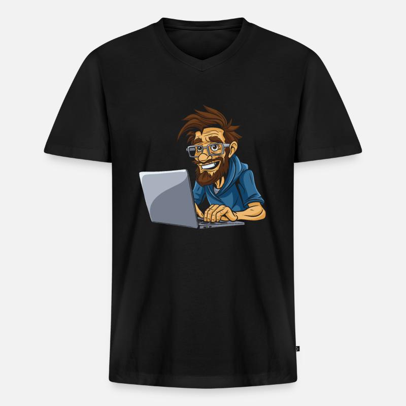 Data Science Data Analyst - Männer Premium Bio T-Shirt mit V-Ausschnitt - Schwarz