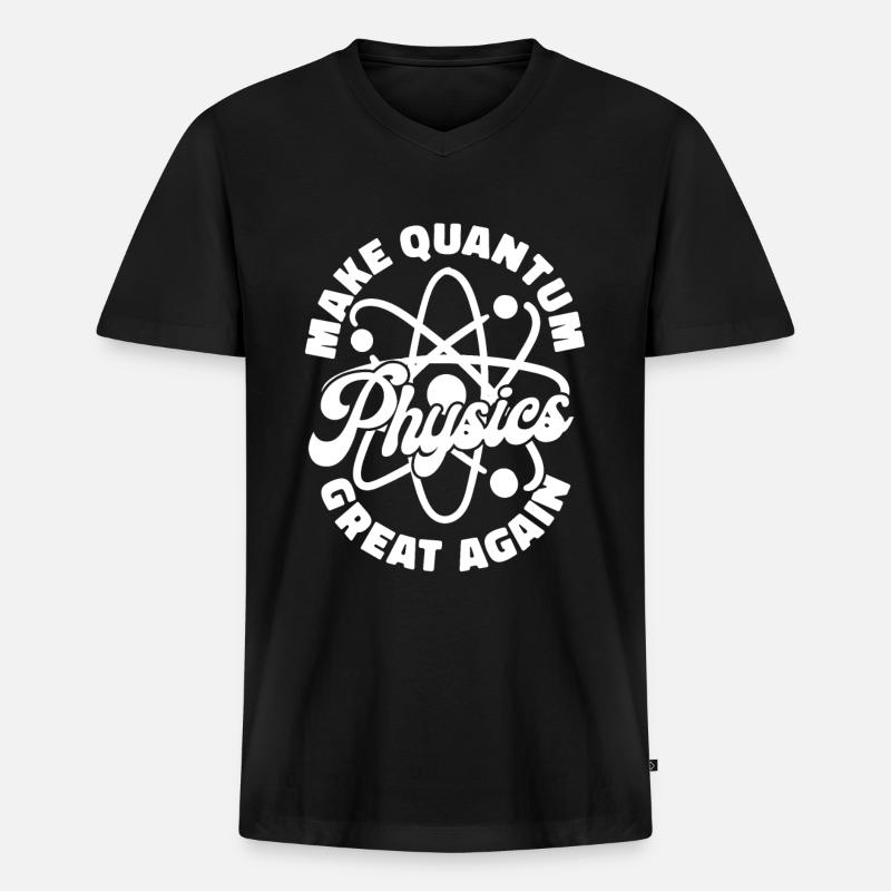 Physics Physicists Quantum Physics - Men's Premium Organic T-shirt with V-neck - black
