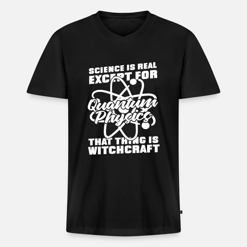 Physics Physicists Quantum Physics - Men's Premium Organic T-shirt with V-neck - black