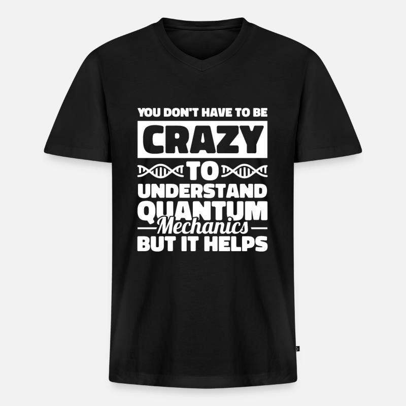 Physics Physicists Quantum Physics - Men's Premium Organic T-shirt with V-neck - black