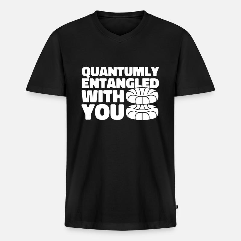 Physics Physicists Quantum Physics - Men's Premium Organic T-shirt with V-neck - black