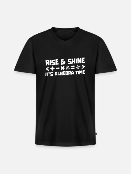 math teacher math teacher algebra - Men's Premium Organic T-shirt with V-neck - black