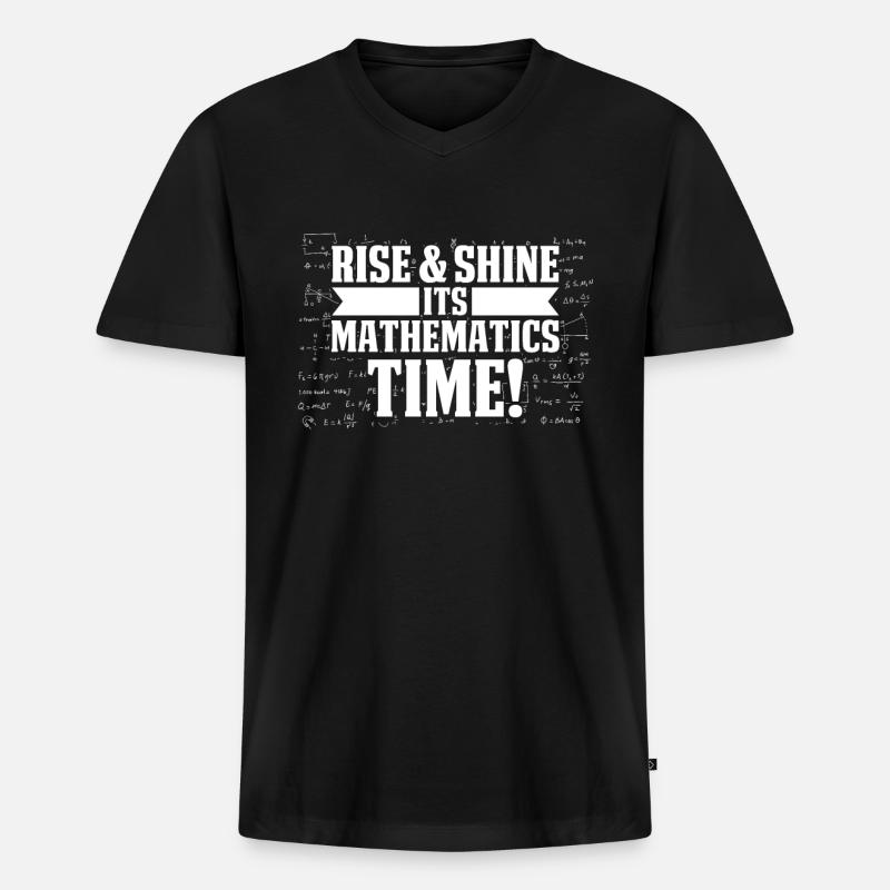 Mathelehrer Mathe Lehrer Lustig - Männer Premium Bio T-Shirt mit V-Ausschnitt - Schwarz
