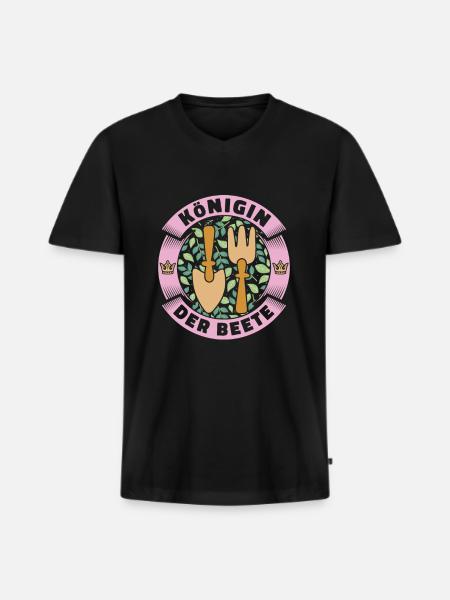 Hobby gardener garden - Men's Premium Organic T-shirt with V-neck - black