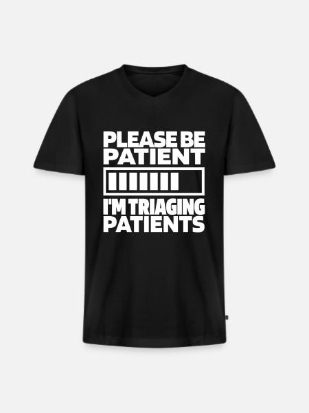 Krankenschwester Lustig Notfallkrankenschwester - Männer Premium Bio T-Shirt mit V-Ausschnitt - Schwarz