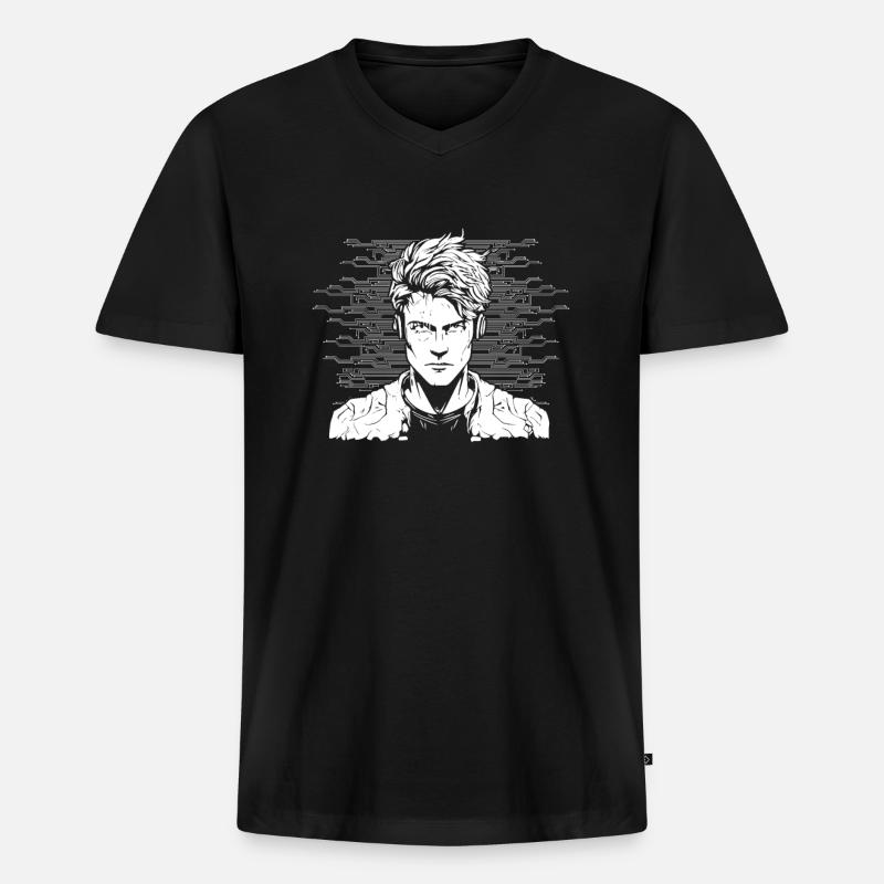 Developer, Coder, Programmer - Men's Premium Organic T-shirt with V-neck - black