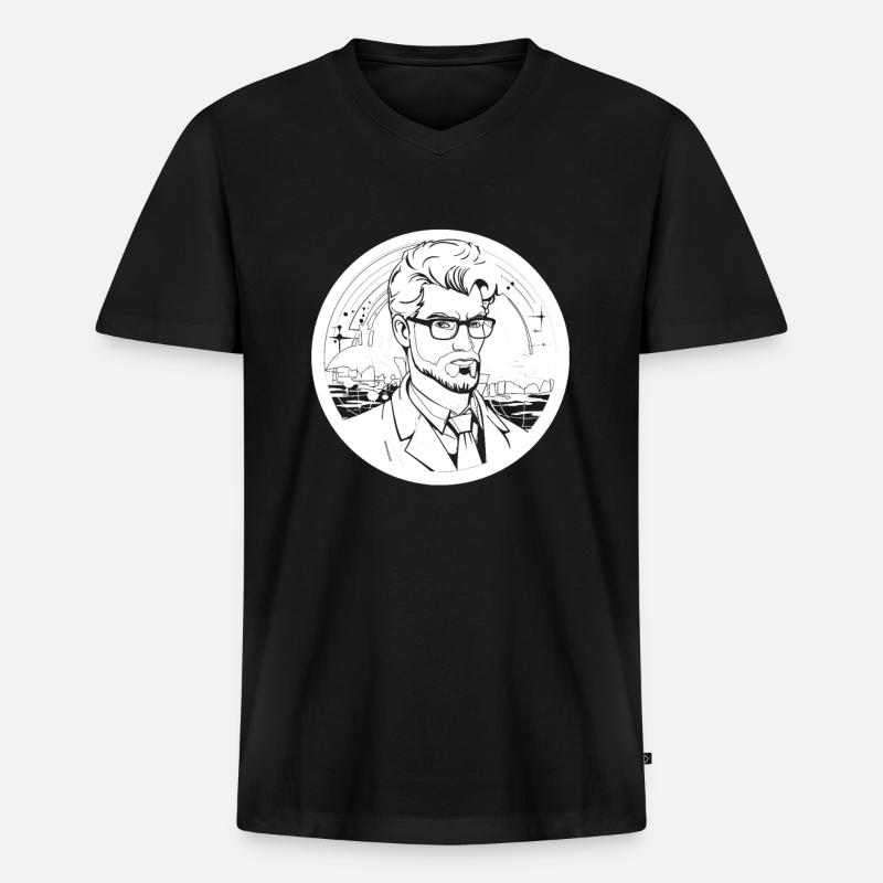 Data Science Data Analyst - Männer Premium Bio T-Shirt mit V-Ausschnitt - Schwarz