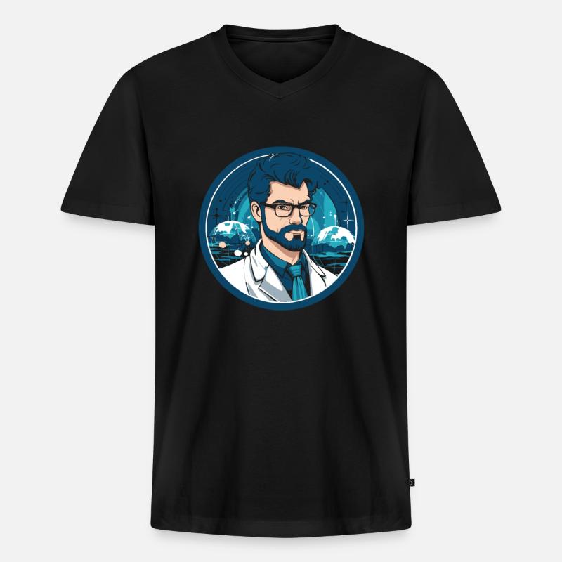 Data Science Data Analyst Cool - Men's Premium Organic T-shirt with V-neck - black